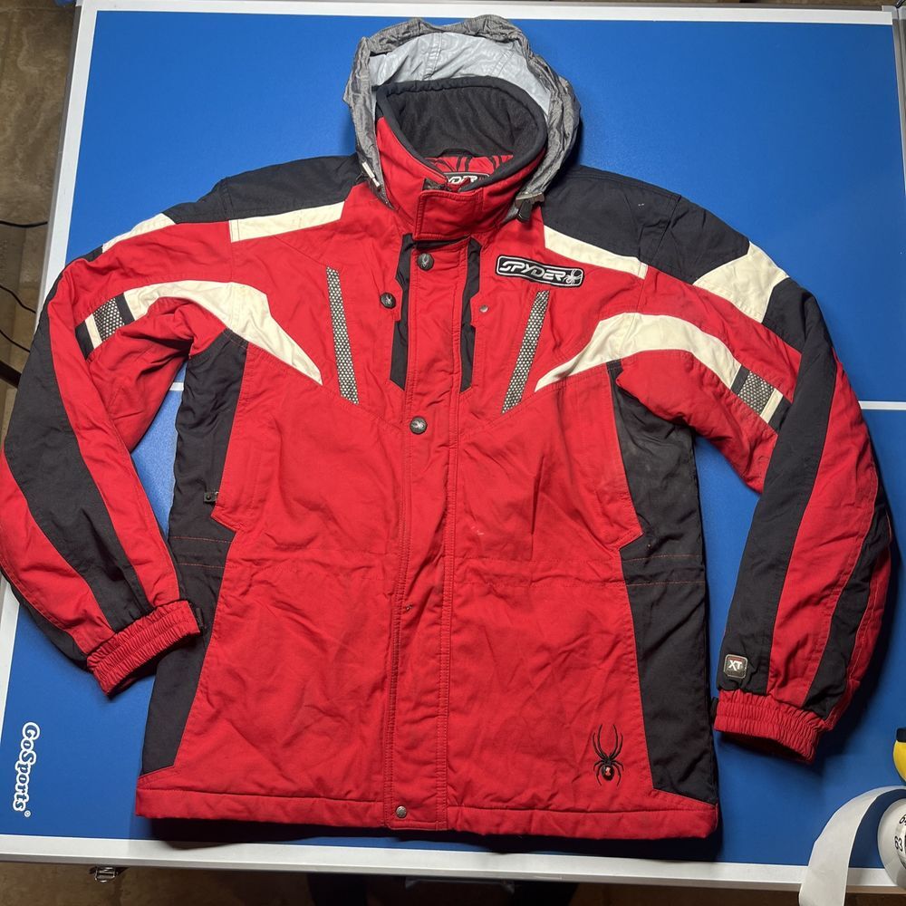 Spyder Men's Black/Red XT Ski Snowboard‎ Jacket - Size S - Y2K